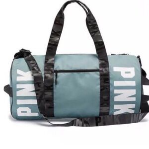 Victoria's Secret PINK Teal Weekender Tote/Duffel Bag